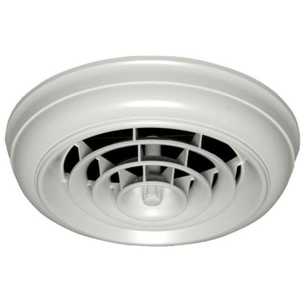 Havaco Quick Connect Havaco Quick Connect HT-CCG6B-R1D White Round Capital Crown Ceiling Diffuser and 6 in. Boot with Rotary Damper HT-CCG6B-R1D - main